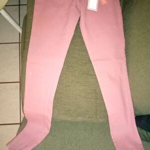 Really cute stretchy blush colored skinny jeans